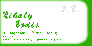 mihaly bodis business card